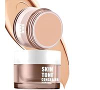 Concealer Cream 15g, Covers Freckles, Spots, Dark Circles & Pimples, Waterproof, 6 Colours to Choose From, Includes 3 Mini Thumb Buffers (02)