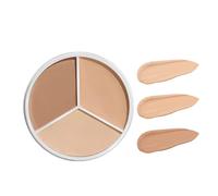 Concealer Full Coverage Cream Contour, Color Corrector Tri-Color Concealer, Palette of Covers Acne Full Marks Dark Circles, 3-in-1 Contouring and Brighten Concealer Palettes