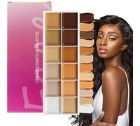 Concealer Palette - Pigment Kit, 12 Shades Camouflage Set For Facial Blending, Cream Contour Plate With Velvet Texture, Makeup Supply, Correction Paste For Gala, Ceremony And Workplace Appearance