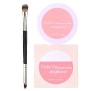 Concealing Cream Under Eye Brightener and Double-ended Eyeshadow Brush - Light Pink Concealer for Dark Circles, Correcting Eye Cream for A Radiant Look
