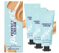 Concealing Foundation Perfecting Cream, Creme All-Over Complexion Perfector, Waterproof Long Lasting Even Skin Tone, Covers Scars & Imperfections, Mature Skin Smooth Skins And Legs Concealer (1., 3.)