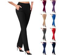 Conceited Dress Pants for Women Tall Womens Clothing Athletic Works Pants for Women Crazy Yoga Pants Ladies Leggings Womens Yoga Pants Flare W Black-A XL