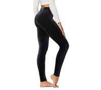 Conceited Luxe Velvet Leggings - Vegan Leather Pants for Women (Available in Plus Size), Black, Large