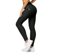 Conceited Scrunch Butt Leggings for Women - Anti Cellulite Textured - Tummy Control - Regular and Plus Size, Black With Pockets, Small / Medium