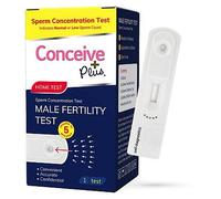 CONCEIVE PLUS Male Fertility Test - Accurate Sperm Concentration & Testosterone Level Rapid Tests, Results in 5 Minutes | Easy & Discreet Sperms Count Test, Mens Semen Test, Male Fertility Monitor