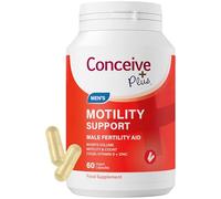 Conceive Plus Men's Motility Support Supplement - Boost Sperm Quality & Count - Male Fertility Supplements for Hormonal Balance, Reproductive Health & Fertility, Ginseng, Zinc, CoQ10-60 Capsules