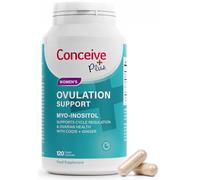 Conceive Plus Ovulation Support for Women - 120 Capsules | PCOS Supplement with Myo-Inositol, Folate, Ginger and CoQ10, Pregnancy Vitamins, Hormone Balance