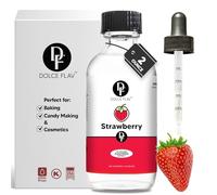 Concentrado Saborizante de Fresa para Alimentos y Cosméticos, 2 oz, en Aceite orgánico Mct, Para Brillo y Lapiz de Labios, Pasteles, Reposteria y mucho mas, Hechos por Dolce Foglia en USA