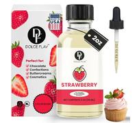 Concentrado Saborizante de Fresa para Alimentos y Cosméticos, 2 oz, en Aceite orgánico Mct, Para Brillo y Lapiz de Labios, Pasteles, Reposteria y mucho mas, Hechos por Dolce Foglia en USA