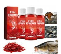 Concentrated Fish Attractant Liquid,Red Worm Liquid Spray,Fishing Bait Scent Attractant,Fast-Acting Red Worm Formula Bait Additive for Freshwater,Enhances Scent & Improves Bite Response