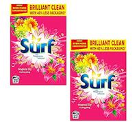 Concentrated Washing Powder Bundle - Contains Surf Tropical Lily 2 x 1.15kg. Natural Essential Oils - Long-Lasting Fragrance - Eco-Friendly - 46 Washes Total