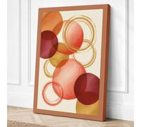 Concentric Circles Geometric Canvas Wall Art Print 30x20 Inch