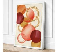 Concentric Circles Geometric Canvas Wall Art Print 36x24 Inch (91 x 61 cm)