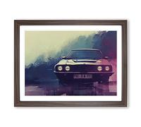 Concept Car Vol.5 Framed Print | A4 Walnut Framed Wall Art | Ready to Hang | Modern Vehicle Picture | Living Room Bedroom Lounge Office