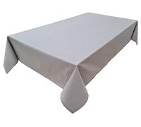 Concept Collection Premium Tablecloth 100% Cotton, Choice of Colours and Sizes (Tablecloth - Oval 150 x 350 cm, Light Grey)