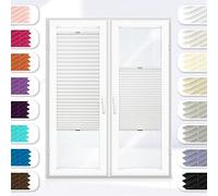 Concept Crystal Custom Pleated Window Blind | Drill Installation - Made-to-Measure - Width 30-140 cm, Height 40-230 cm - 23 Fabric Colors - Adjustable Light Filtering - Easy to Install