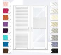 Concept Crystal Custom Pleated Window Blind | Installation With No Drilling - Made-to-Measure - Width 30-140 cm, Height 40-230 cm - 23 Fabric Colors - Adjustable Light Filtering - Easy to Install