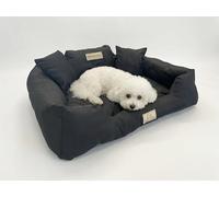 Concept Crystal Premium Codura Dog Bed Waterproof Scratch Proof - Plush Silicone Fibre Cushion for Anxious Dogs - Anti-Allergic Eco Materials - Handmade in Poland Washable - 6 Sizes - KING DOG