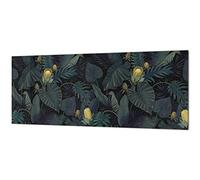 Concept Crystal Stunning glass wall art - Wide format kitchen backsplash BBS26: Tropical Leaves Series