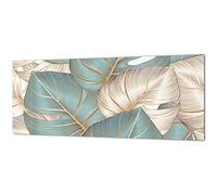 Concept Crystal Stunning glass wall art - Wide format kitchen backsplash BBS26: Tropical Leaves Series