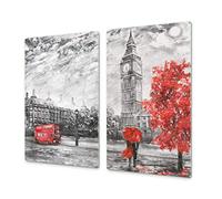 Concept Crystal Tempered Glass Cutting Board, Big Ben Red, 60 x 52 cm, 2.9 kg