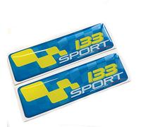 Concept Graphics 133 Sport Wing 3D Domed Gel Decal Sticker Badges Emblems Fits Renault Twingo