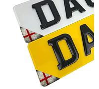 Concept Graphics 2x England UK English Flag Car Number Plate Corner 3D Domed Gel Resin Sticker Badges