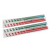Concept Graphics Cinquecento Italian Flag Wing 3D Domed Gel Decal Sticker Badges Fits Alfa Romeo Fiat 500