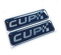 Concept Graphics Cup Race Flag 3D Domed Gel Decal Sticker Badges Fits Renault VW