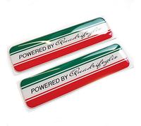 Concept Graphics Quadrifoglio Italian Flag Wing 3D Domed Gel Decal Sticker Badges Fits Alfa Romeo