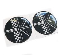 Concept Graphics R56 Round Union Jack Car Wing 3D Domed Gel Decal Sticker Badges Emblems Fits Mini