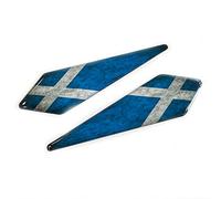 Concept Graphics Scottish Scotland Flag Rustic Effect 3D Domed Gel Decal Sticker Badges