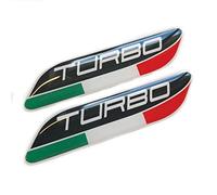 Concept Graphics Turbo Italian Flag 3D Domed Gel Decal Sticker Badges Fits Alfa Fiat