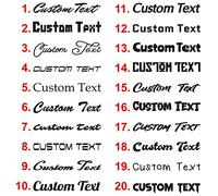 Concept Graphics x2 Custom Text Personalised Name Vinyl Lettering Decal Sticker Print 20cm-100cm car van shop