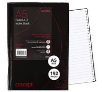 Concept Notebook A5 Lined Hardcover Notebook, Premium Paper, Ruled Journal Notebook, Address Book, Organiser, Student & Teacher Planner, Perfect for School, Office & Home