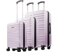 Concept One American Dreamliner 3 Piece Set Rolling Luggage, Hardshell Suitcases with Spinner Wheels, 22.5, 26.5, and 30 Inch, Purple