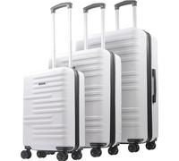 Concept One American Dreamliner 3 Piece Set Rolling Luggage, Hardshell Suitcases with Spinner Wheels, 22.5, 26.5, and 30 Inch, White