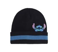 Concept One Disney Stitch Beanie Hat, Peek-A-Boo Striped Winter Knit Cap with Cuff, Multi, One Size, Multi, One Size
