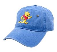 Concept One Disney Winnie The Pooh Dad Hat, Cotton Adjustable Adult Baseball Cap with Curved Brim, Blue, One Size