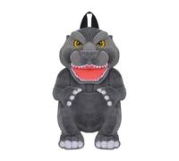 Concept One Godzilla Mini Backpack, Plush Small Travel Bag Purse for Men and Women, Adjustable Shoulder Straps, Grey, 14 Inch, Grey, One Size, Godzilla Mini Backpack, Plush Small Travel Bag Purse for