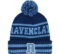 Concept One Harry Potter Beanie Hat, Hogwarts Collegiate Winter Knit Cap with Cuff and Pom, Ravenclaw, One Size