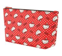 Concept One Hello Kitty Travel Makeup Bag, Trapezoid Cosmetic Organizer Pouch for Women, Red