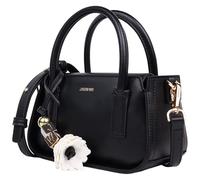 Concept One Jason Wu Structured Mini Bag, Dual Handle Satchel with Detachable Crossbody Strap and Logo Charm, Black, Mini