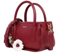 Concept One Jason Wu Structured Mini Bag, Dual Handle Satchel with Detachable Crossbody Strap and Logo Charm, Oxblood, Mini