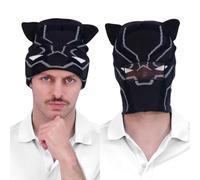 Concept One Marvel Black Panther Roll Down Cuff Beanie Hat, Black, One Size