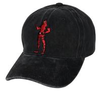 Concept One Marvel Deadpool Have a Nice Day Cotton Adjustable Baseball Hat with Curved Brim, Black/Red, One Size
