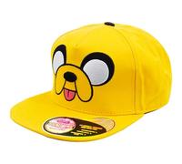 Concept One Men's Adventure Time Baseball Cap, Jake The Dog Adjustable Snapback Hat with Flat Brim, Yellow, One Size