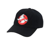 Concept One Men's Ghostbusters Baseball Cap, Ghost Logo Adjustable Snapback Hat with Curved Brim, Black, One Size