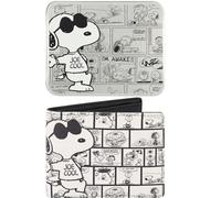 Concept One Peanuts Wallet, Snoopy Joe Cool Slim Bifold Wallet with Decorative Tin Case for Men and Women, Multicolor, Multi, One Size, Peanuts Wallet, Snoopy Joe Cool Slim Bifold Wallet with