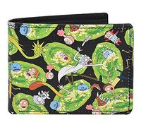 Concept One Rick and Morty Bifold Wallet in a Decorative Tin Case, Multi, Multi, Rick and Morty Bifold Wallet in a Decorative Tin Case